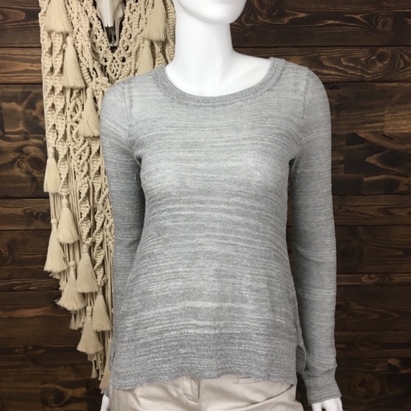 Angel of the North |‎ Ribbed Marl Button Sweater Top Gray - Picture 1 of 6